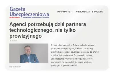Lech Gutkowski wywiad w Gazecie Ubezpieczeniowej 